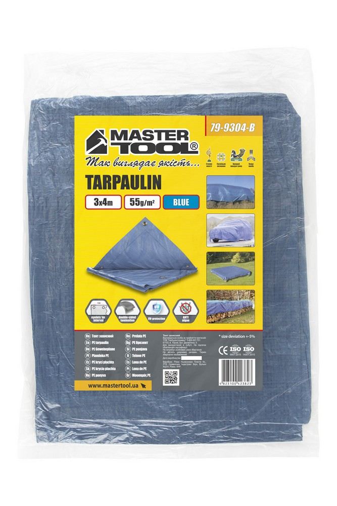 Тент універсальний MASTERTOOL TARPAULIN 3 × 4 м Blue 79-9304-В view 4