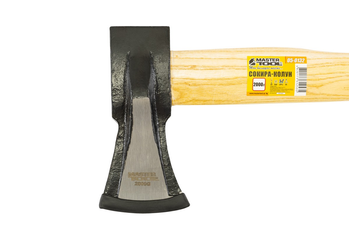 Сокира-колун MASTERTOOL 2000 г HRC 50 рукоятка з дерева з полімерним захистом 900 мм 05-0132 view 4