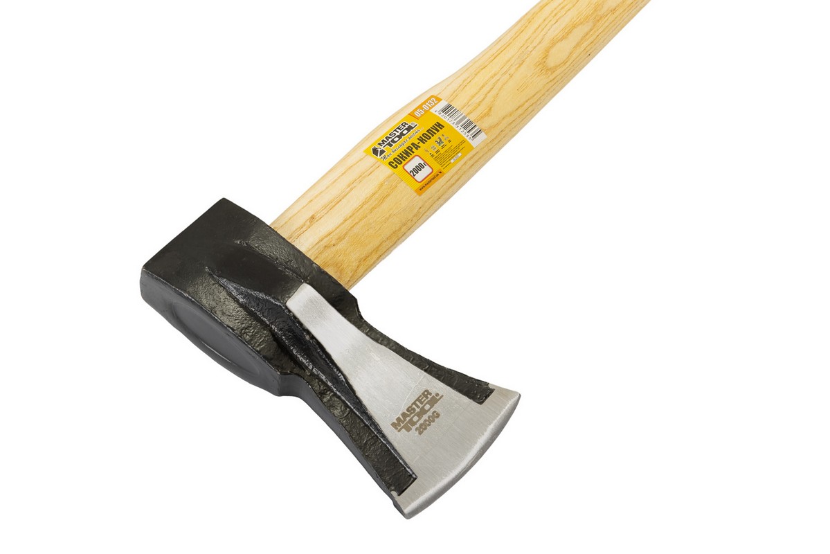 Сокира-колун MASTERTOOL 2000 г HRC 50 рукоятка з дерева з полімерним захистом 900 мм 05-0132 view 5