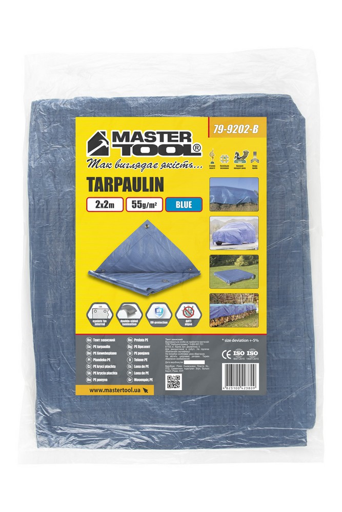 Тент універсальний MASTERTOOL TARPAULIN 2 × 2 м Blue 79-9202-В view 4