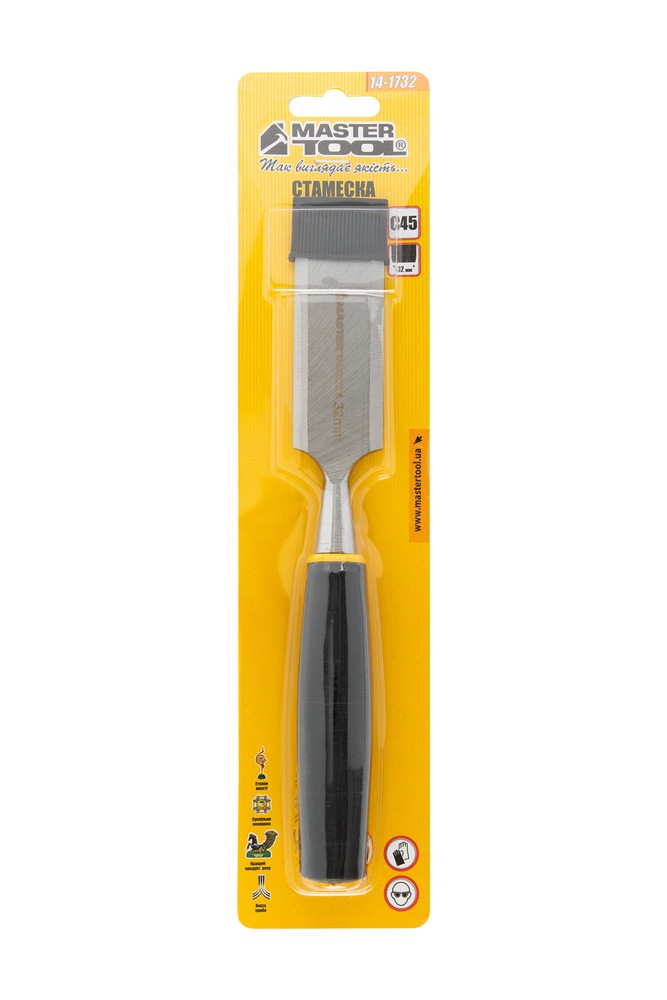 Стамеска MASTERTOOL 32 мм з пластиковою ручкою 14-1732 view 6