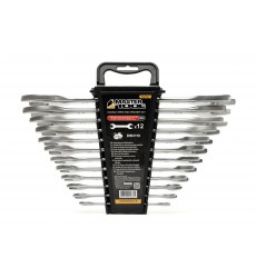 Ключі ріжкові MASTERTOOL SATIN FINISH набір 12 шт (6–25/27/28/30/32 мм) CrV DIN 3110 70-2112