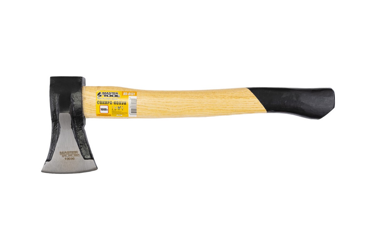 Сокира-колун MASTERTOOL 1000 г HRC 50 рукоятка з дерева з полімерним захистом 430 мм 05-0131 view 2