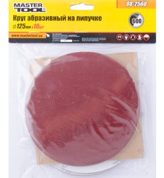 Круг шлифовальный на липучке MASTERTOOL 125 мм зерно 600, набор 10 шт 08-2560