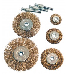Набір щіток MASTERTOOL 5 шт - дискові зі стрижнем ¼