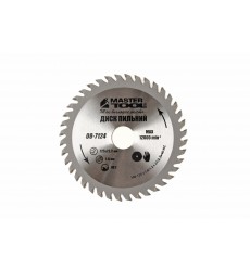 Диск пильний для дерева MASTERTOOL з твердосплавними напайками 125×22.2×40T 08-7124