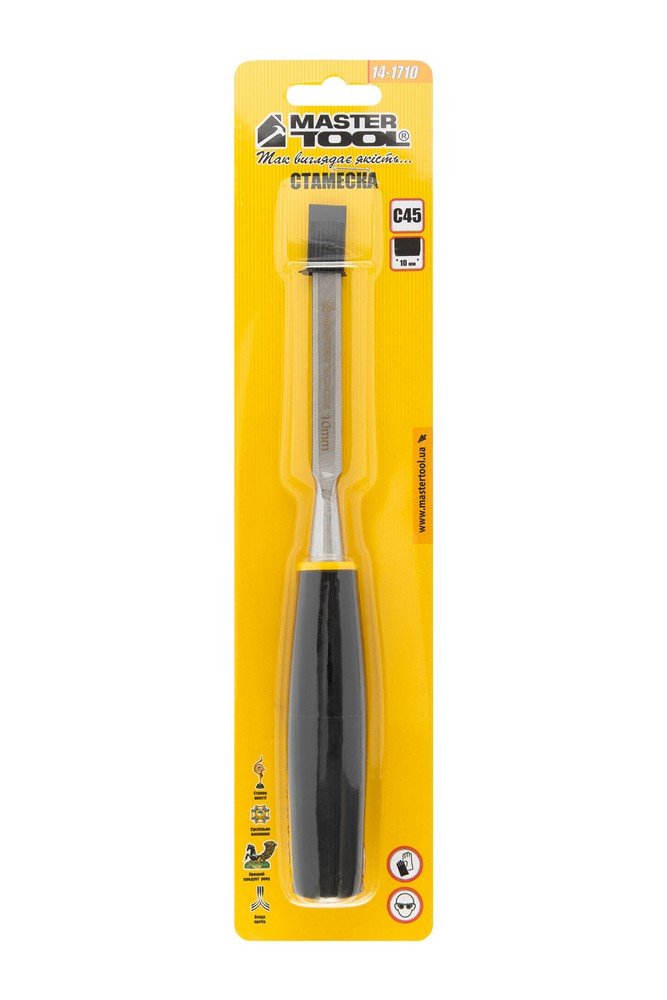 Стамеска MASTERTOOL 10 мм з пластиковою ручкою 14-1710 view 6