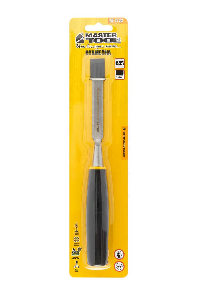 Стамеска MASTERTOOL 14 мм з пластиковою ручкою 14-1714 view 6