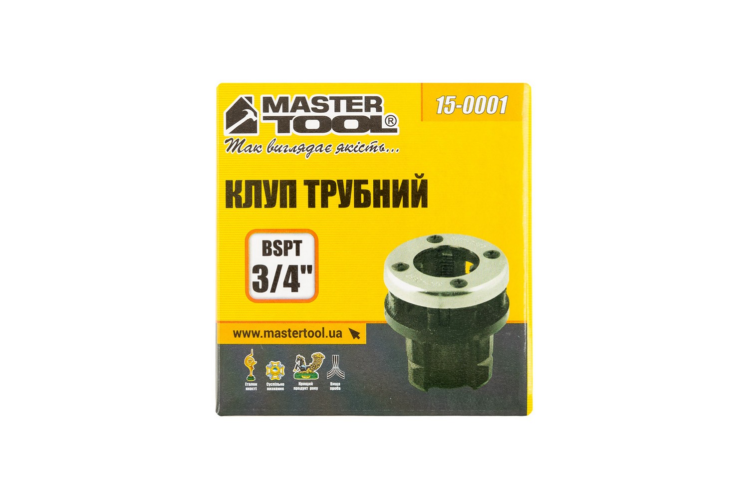 Клуп трубний для нарізання різьби MASTERTOOL BSPT 3/4" 15-0001 view 2