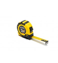 Рулетка MASTERTOOL 3 м×16 мм з магнітами 2 фіксатори кнопка STOP покриття TPR нейлонове покриття 64-3016