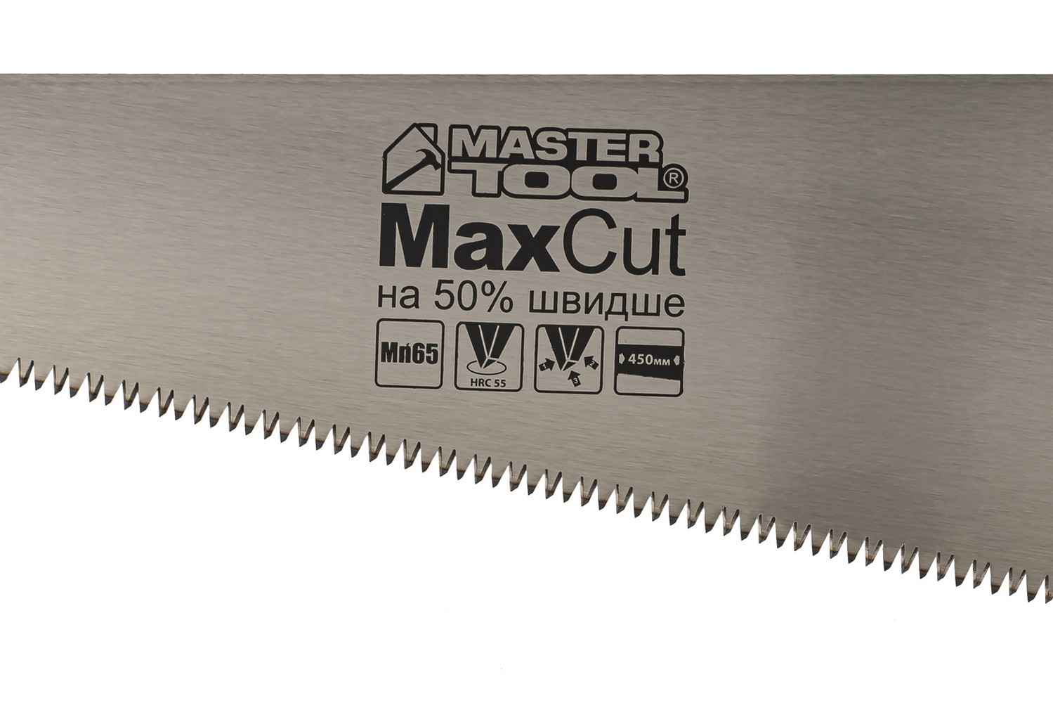 Ножівка столярна MASTERTOOL 7TPI MAX CUT 450 мм загартований зуб 3-D заточування поліроване 14-2045 view 2