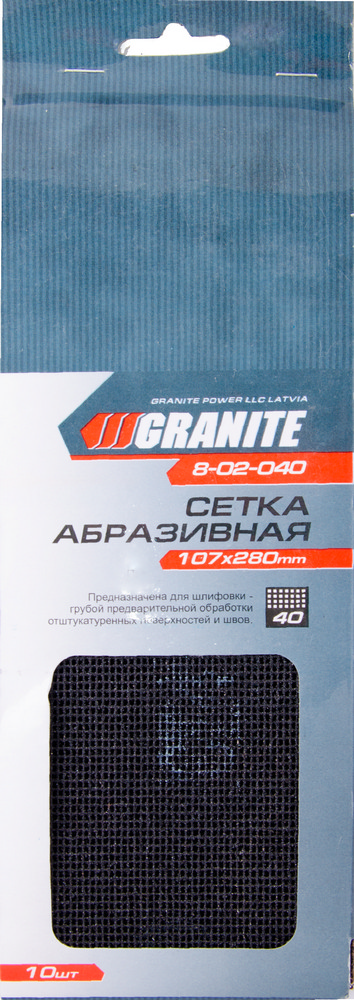Сітка абразивна 107 × 280 мм P40, 10 шт GRANITE 8-02-040 view 1