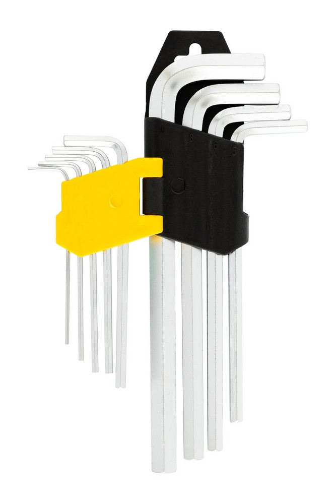 Ключі шестигранні MASTERTOOL Long Arm CrV 1,5-10 мм 74-172 мм набір 9 шт 75-0956 view 3