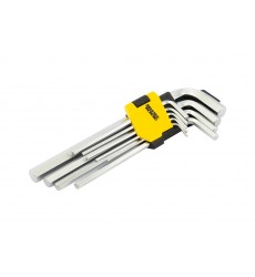 Ключі шестигранні MASTERTOOL Long Arm CrV 1,5-10 мм 74-172 мм набір 9 шт 75-0956