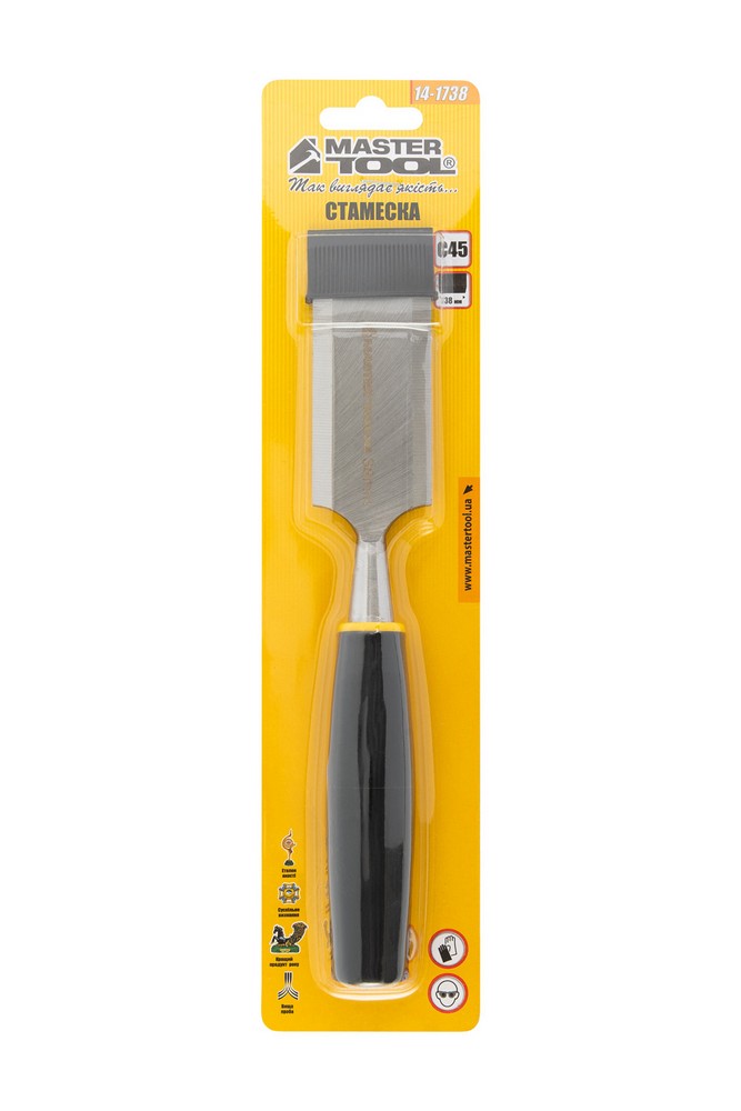 Стамеска MASTERTOOL 38 мм з пластиковою ручкою 14-1738 view 6