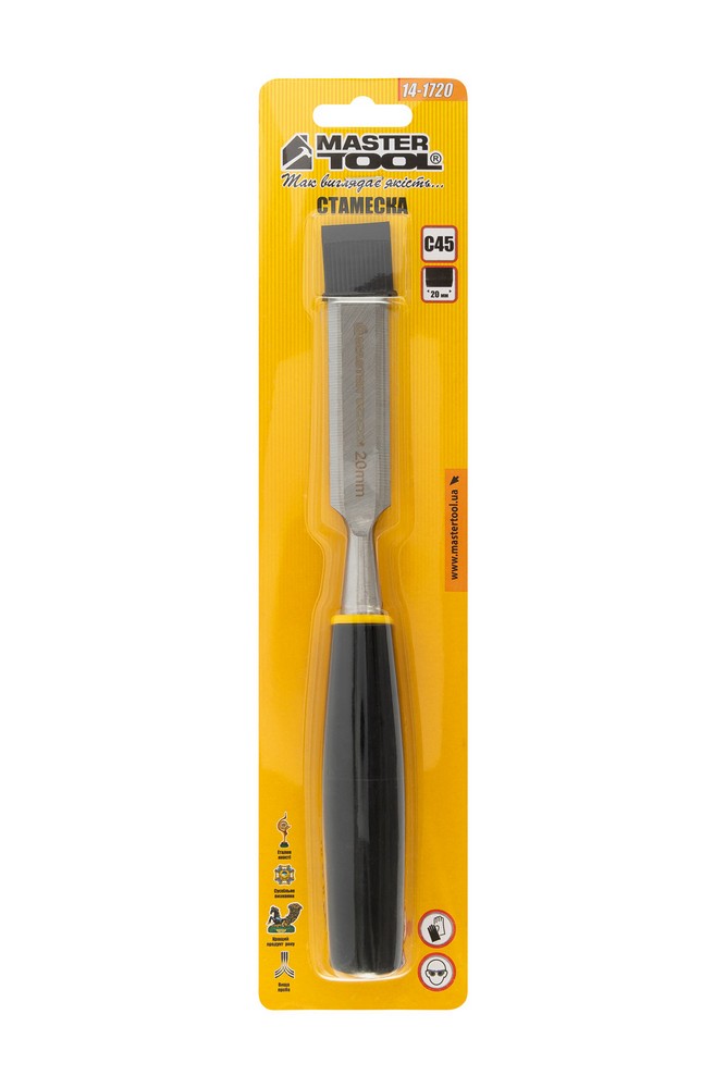 Стамеска MASTERTOOL 20 мм з пластиковою ручкою 14-1720 view 6