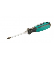 Викрутка хрестова магнітна MASTERTOOL HEXAGON РН1х75 мм ручка з TPR покриттям 45-8175