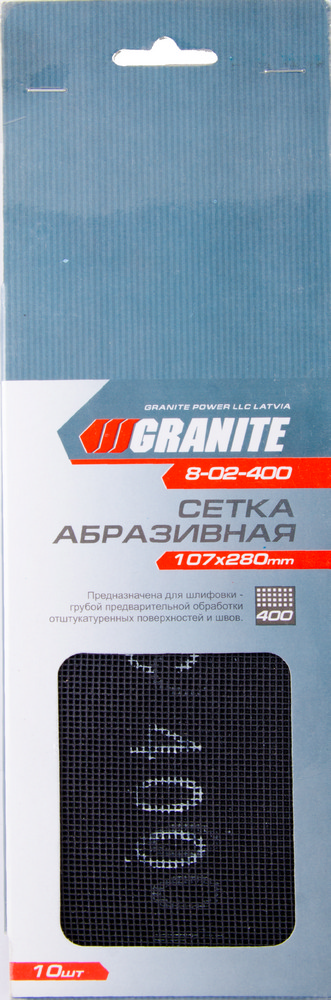 Сітка абразивна 107 × 280 мм P400, 10 шт GRANITE 8-02-400 view 1