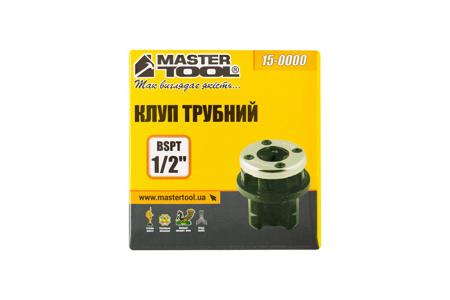 Клуп трубний для нарізання різьби MASTERTOOL BSPT 1/2" 15-0000 view 2