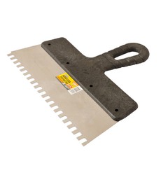 Шпатель зубчастий MASTERTOOL 250х6х6 мм 19-6625