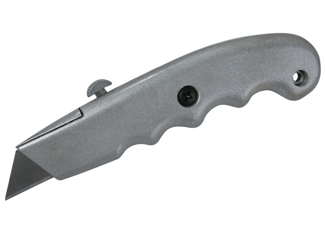 Ніж будівельний MASTERTOOL ЕРГО трапеція металевий корпус 17-0141 view 1