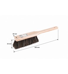 Щітка для змітання MASTERTOOL 5-рядна 360×40×81 мм висота щетини 65 мм щетина з кінського волосу дерев’яна рукоятка 14-6363