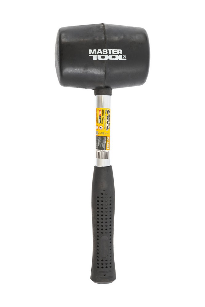 Киянка гумова MASTERTOOL 80 мм 900 г металева рукоятка чорна 02-1304 view 2