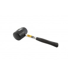 Киянка гумова MASTERTOOL Ø80 мм, 900 г, металева рукоятка чорна 02-1304