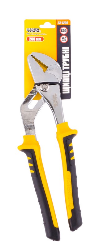 Щипці трубні MASTERTOOL 200 мм C55/HRC 45~50 23-4200 view 2
