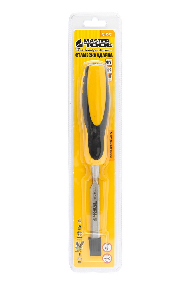 Стамеска ударна MASTERTOOL CrV 12 мм з двокомпонентною ручкою 14-1512 view 6