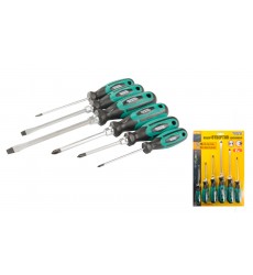 Викрутки MASTERTOOL HEXAGON набір 6 шт PH0х75/PH1х80/PH2х100/SL 4х100/SL6х125/SL8х150 40-1152