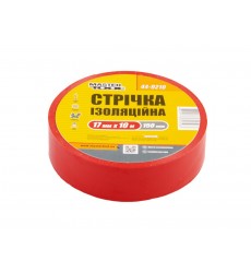 Стрічка ізоляційна MASTERTOOL PVC 17 мм×10 м 10 шт червона 44-9210