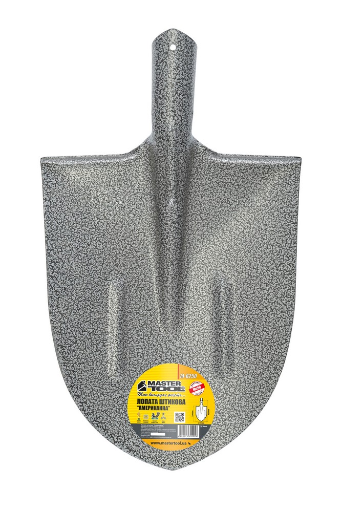 Лопата штикова MASTERTOOL "Американка" 240х290х425 мм молоткове фарбування 14-6250 view 1