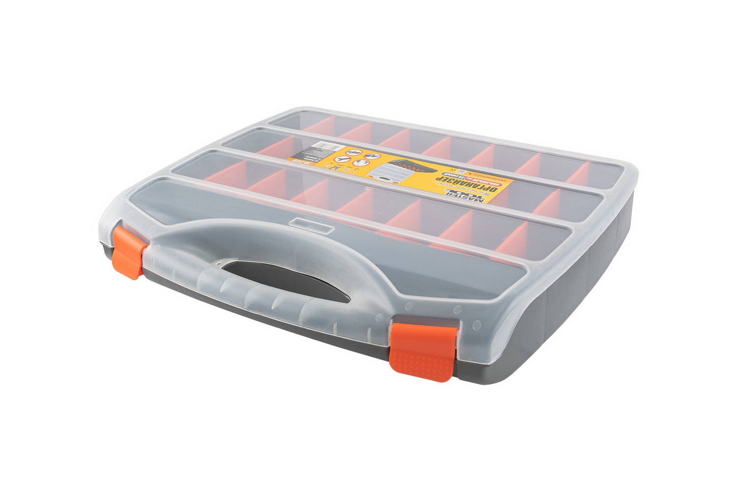 Органайзер MASTERTOOL з ручкою 19" 480х380х80 мм 24 секції 79-3128 view 3
