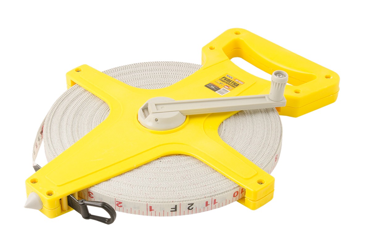 Рулетка геодезична MASTERTOOL 100 м×13 мм скловолоконне полотно 66-1013 view 1