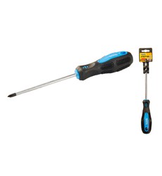 Викрутка хрестова магнітна MASTERTOOL PH2х125 мм ручка з TPR покриттям 48-5212