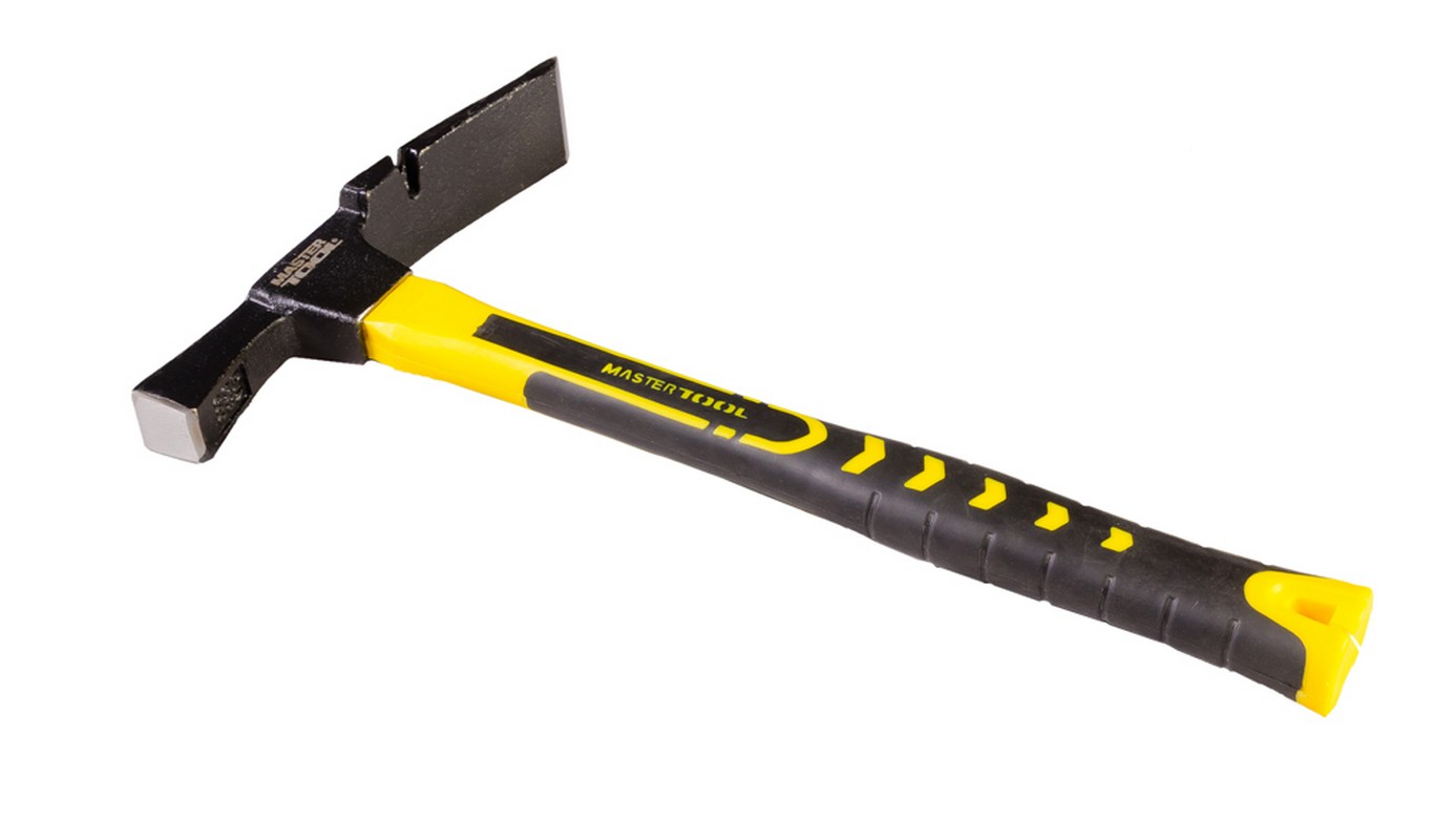 Молоток муляра MASTERTOOL 600 г HRC 50 рукоятка фібергласова 380 мм 02-0124 view 1