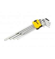 Ключі TORX MASTERTOOL Long Arm CrV Т10/Т50 90-227 мм набір 9 шт 75-0961