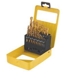 Набір свердл для металу MASTERTOOL 19 шт HSS ТИТАН 1-10 мм metal box 11-0319