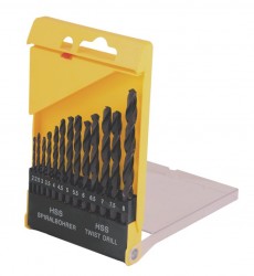 Набір свердл для металу MASTERTOOL 13 шт HSS BLACK 2-8 мм plastic box 11-0213