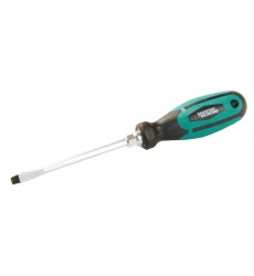 Викрутка шліцева магнітна MASTERTOOL HEXAGON SL5х100 мм ручка з TPR покриттям 45-8510