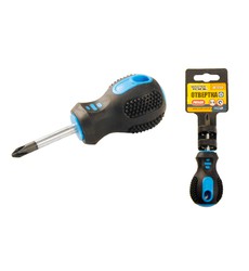 Викрутка хрестова магнітна MASTERTOOL PH2х38 мм ручка з TPR покриттям 48-5238