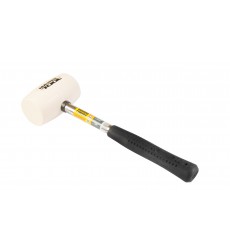 Киянка гумова MASTERTOOL Ø60 мм, 450 г, металева рукоятка біла 02-1312