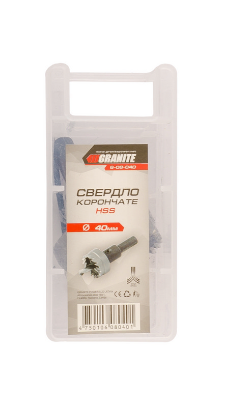 Свердло корончасте GRANITE HSS 40 мм 6-08-040 view 2