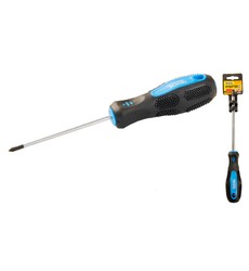 Викрутка хрестова магнітна MASTERTOOL PH1х75 мм ручка з TPR покриттям 48-5175