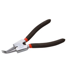 Щипці вигнуті для зовнішніх стопорних кілець MASTERTOOL 175 мм C45/HRC 38~48 75-1307
