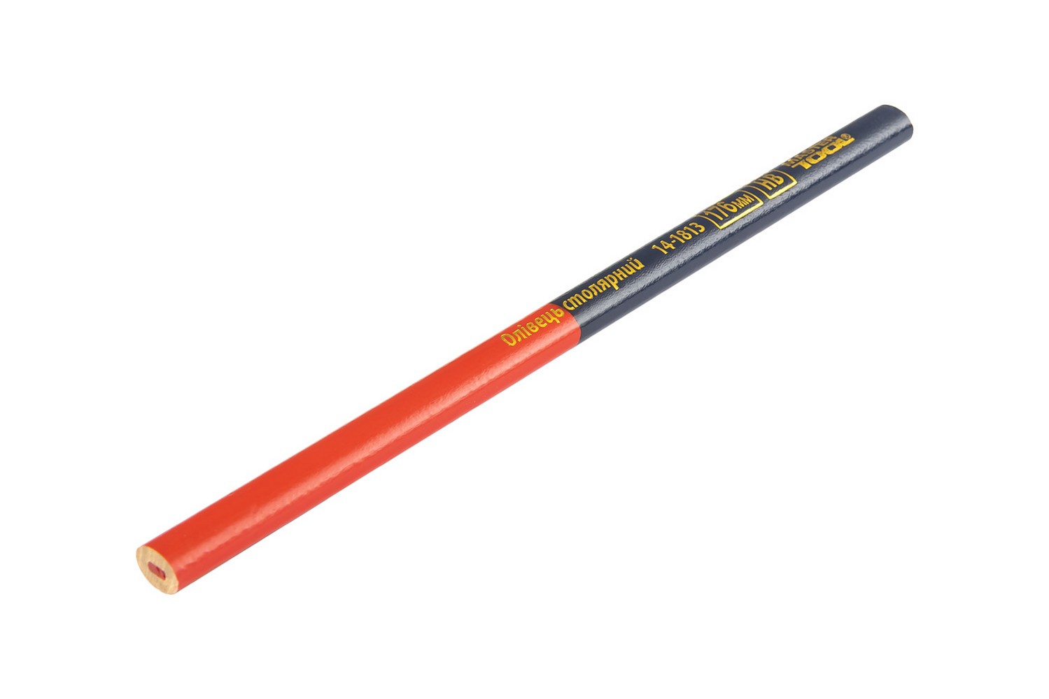 Олівці столярні двокольорові MASTERTOOL 176 мм, HB, набір 12 шт 14-1813 view 1