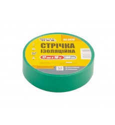 Стрічка ізоляційна MASTERTOOL PVC 17 мм×10 м 10 шт зелена 44-9410