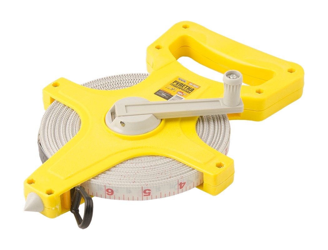 Рулетка геодезична MASTERTOOL 50 м×13 мм скловолоконне полотно 66-5013 view 1