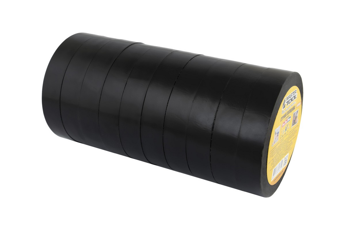 Стрічка ізоляційна MASTERTOOL PVC 17 мм×25 м 10 шт чорна 44-9125 view 2